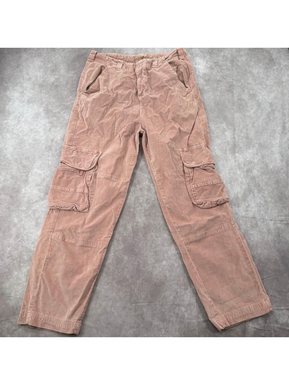 Free People Y2K Dusty Pink Corduroy Cargo Pants Size 10